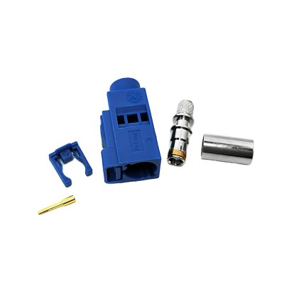 Car Auto Parts Fakra Female Jack Free Hanging Smb Crimp Socket 50Ohm Connector Waterproof F for RG58 Cable